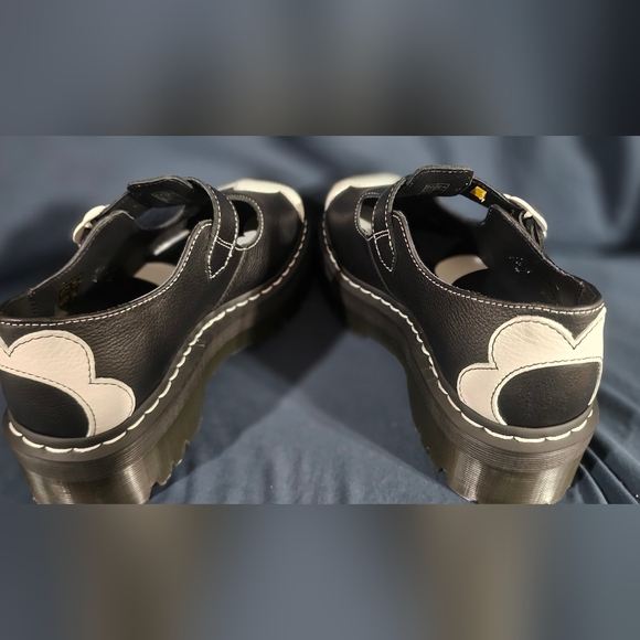 Dr. Martens Bethan Floral Platform Shoes Black White Women Size 10 New No Box - Picture 5 of 7